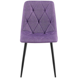Lot de 2 chaises de salle à manger en tissu Clairton violet