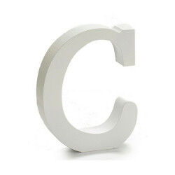 Lettre Pincello C Blanc Bois 2 x 11 cm (24 Unités)