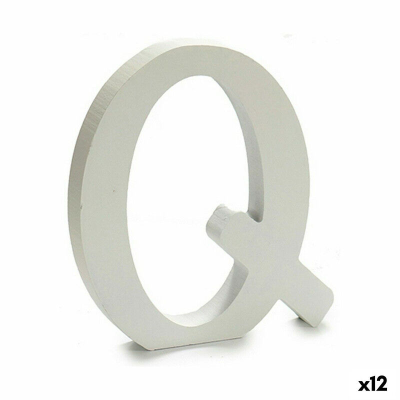 Lettre Pincello Q Blanc 1,8 x 21 x 17 cm (12 Unités)