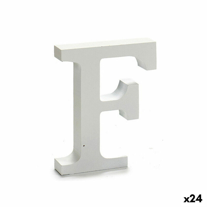 Lettre Pincello F Blanc 2 x 16 x 14,5 cm (24 Unités)