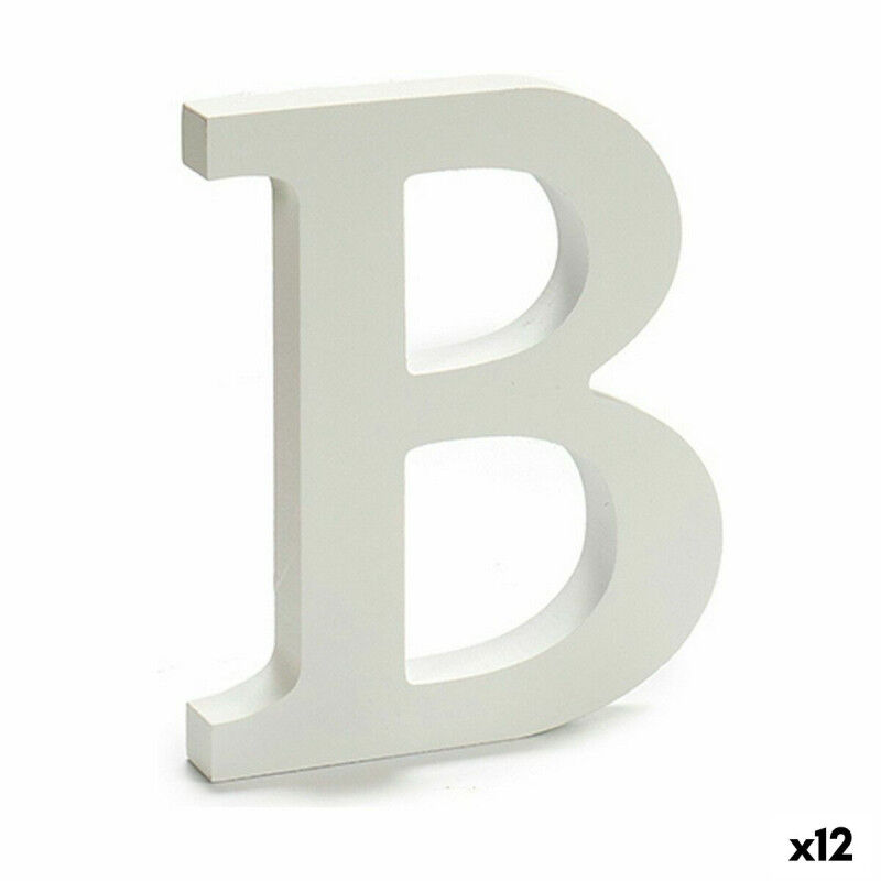 Lettre Pincello B Blanc 1,8 x 21 x 17 cm (12 Unités)