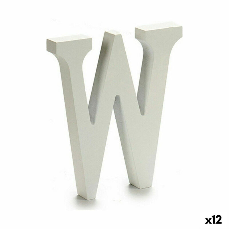 Lettre Pincello W Blanc 1,8 x 21 x 17 cm (12 Unités)