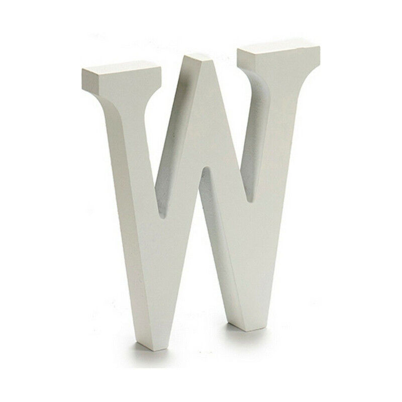 Lettre Pincello W Blanc 1,8 x 21 x 17 cm (12 Unités)