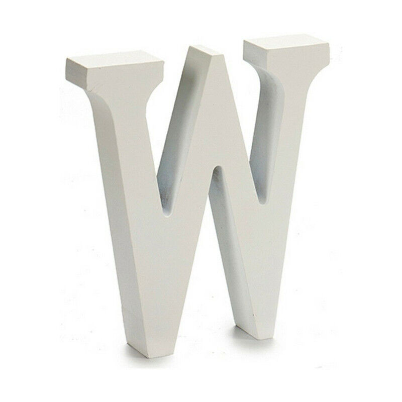 Lettre Pincello W Blanc 2 x 16 x 14,5 cm (24 Unités)
