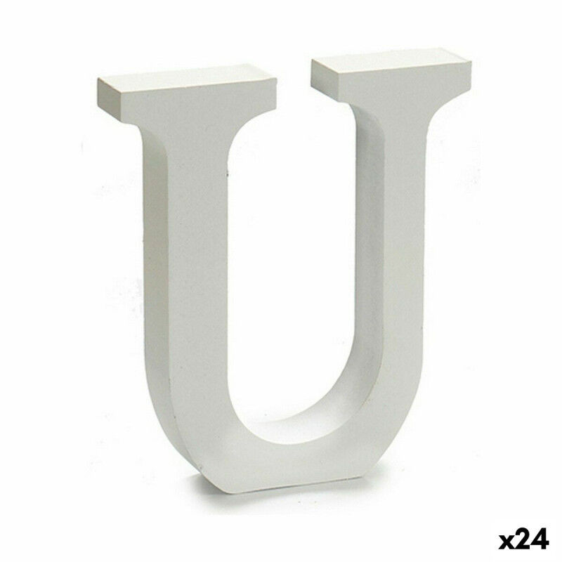 Lettre Pincello U Blanc 2 x 16 x 14,5 cm (24 Unités)
