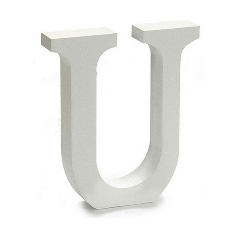 Lettre Pincello U Blanc 2 x 16 x 14,5 cm (24 Unités)