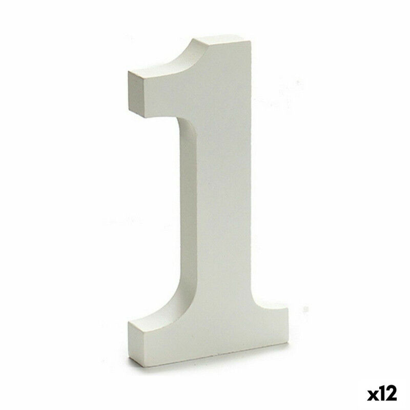 Numéro Pincello 1 Blanc 1,8 x 21 x 17 cm (12 Unités)