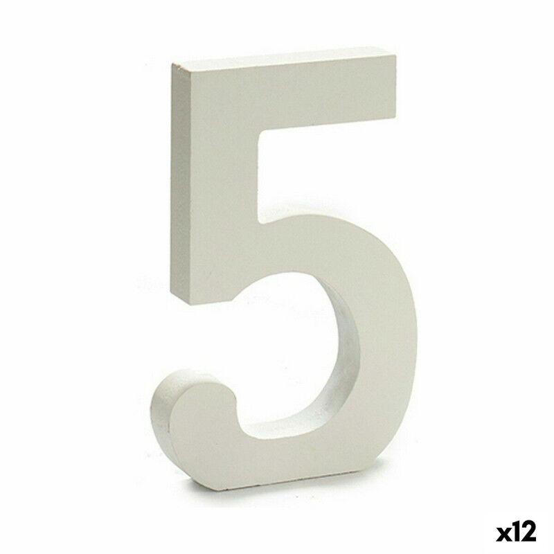 Numéro Pincello 5 Blanc 1,8 x 21 x 17 cm (12 Unités)