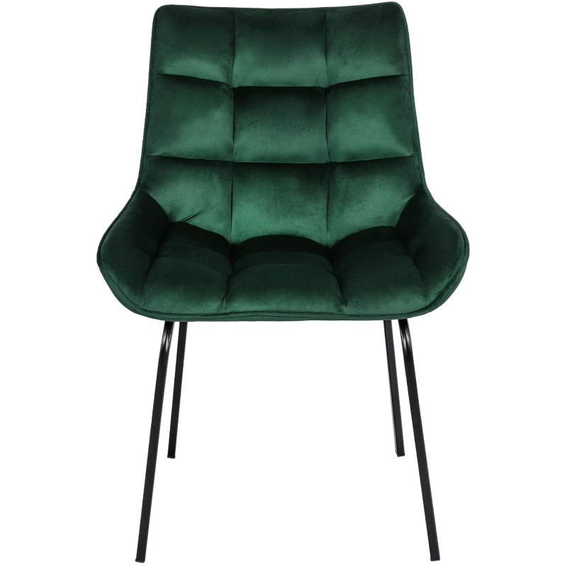 Fauteuil Saranda, velours, vert