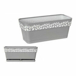Jardinière Stefanplast Cloe Blanc Gris Plastique 13,3 x 12,3 x 29,3 cm (12 Unités)