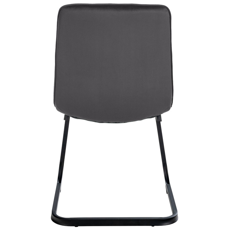 Ensemble de 2 chaises de salle à manger Vermont en velours noir