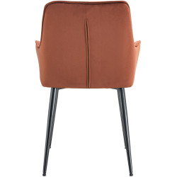 Chaise de salle à manger en velours marron Ferndale