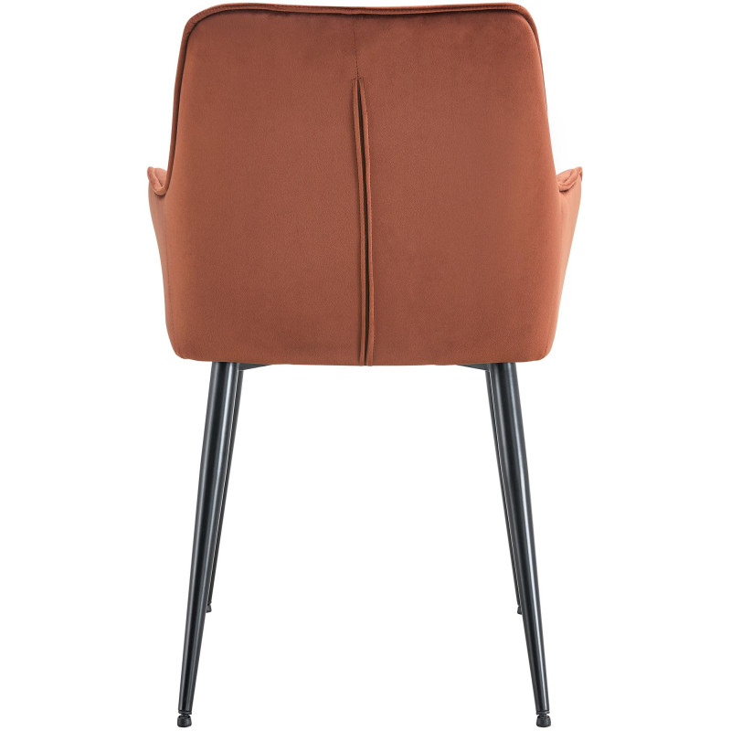 Chaise de salle à manger en velours marron Ferndale