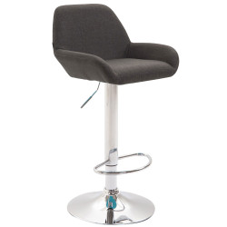 Set di 2 sgabelli da bar Braga in tessuto cromato grigio scuro