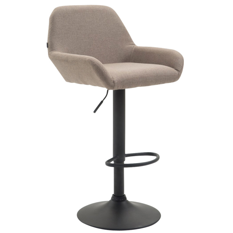 Tabouret de bar Braga tissu B taupe