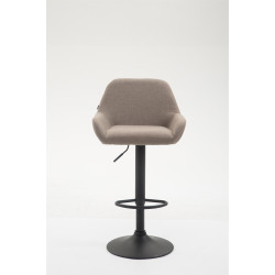 Tabouret de bar Braga tissu B taupe