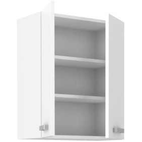 ATLAS Meuble haut 2 portes - Décor blanc - L60 x P31 x H72 cm