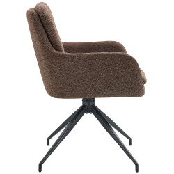 Chaise de salle à manger Pickett en tissu marron