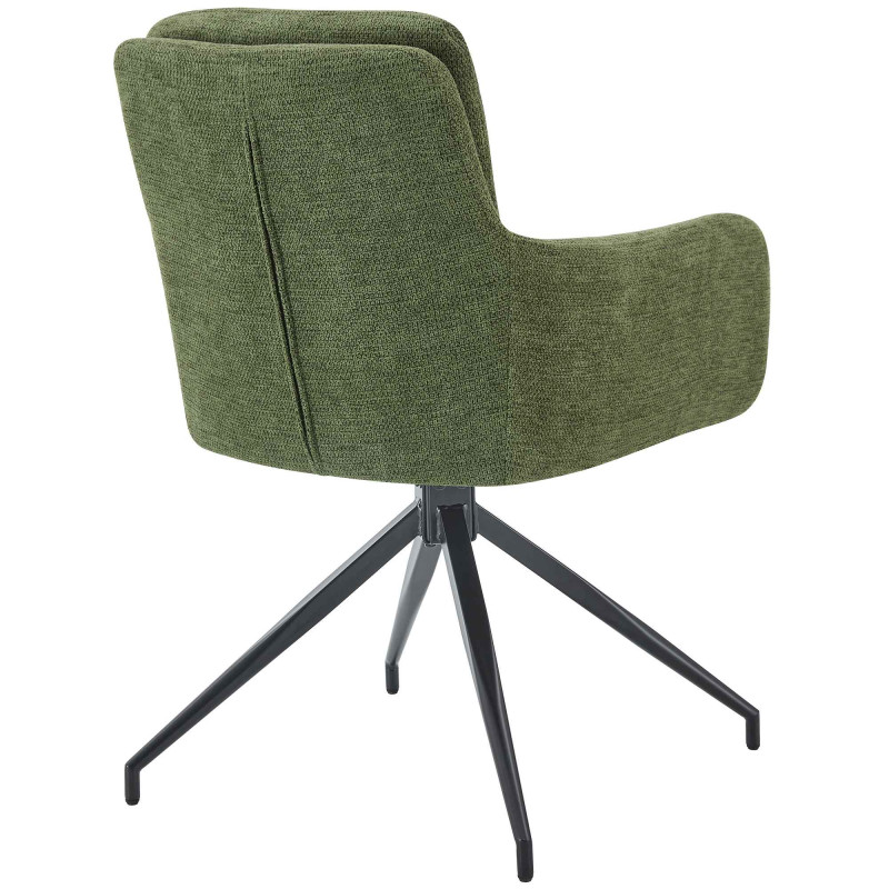 Chaise de salle à manger Pickett en tissu vert