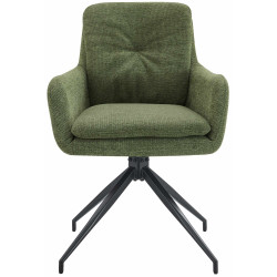 Chaise de salle à manger Pickett en tissu vert
