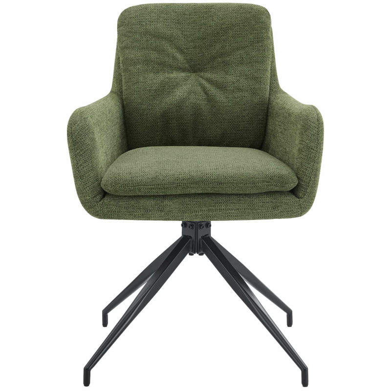 Chaise de salle à manger Pickett en tissu vert