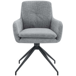 Chaise de salle à manger Pickett en tissu gris