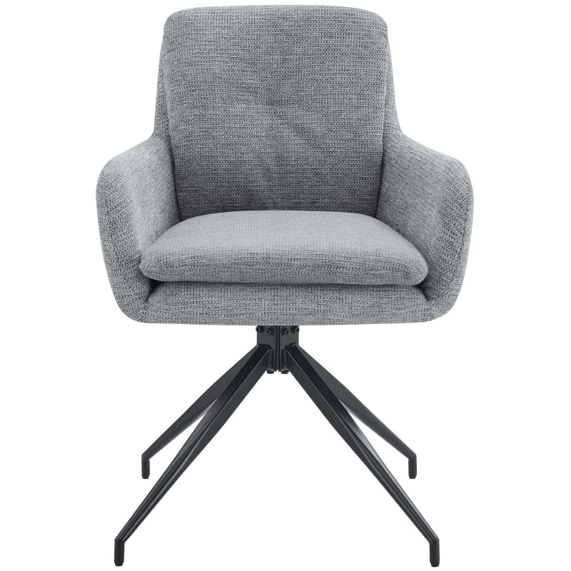 Chaise de salle à manger Pickett en tissu gris