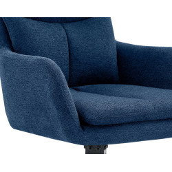 Chaise de salle à manger Somers en tissu bleu