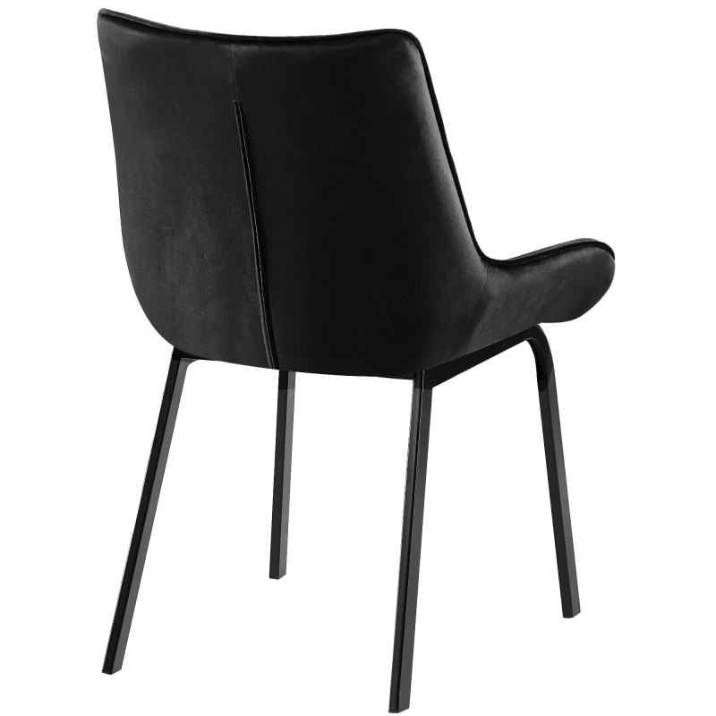 Fauteuil Saranda, velours noir