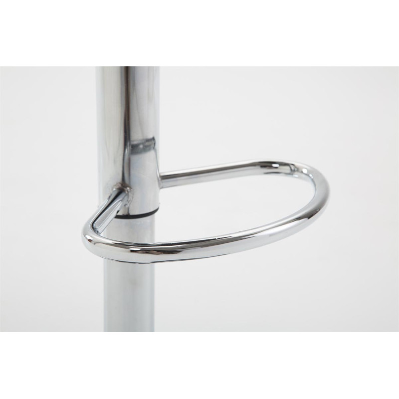 Tabouret de bar Shanghai tissu chromé gris clair