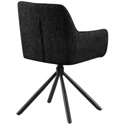 Chaise Tipton en tissu noir