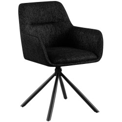 Chaise Tipton en tissu noir