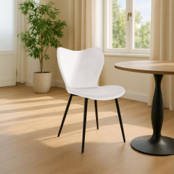 Chaise de salle à manger Maika en velours gris