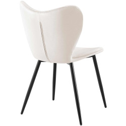 Chaise de salle à manger Maika en velours gris