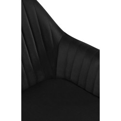 Chaise de salle à manger Welby en velours noir