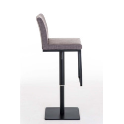 Tabouret de bar Panama B en tissu gris