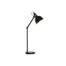 Lampe de bureau DKD Home Decor 41 x 18 x 59 cm Noir Doré Métal 220 V 50 W