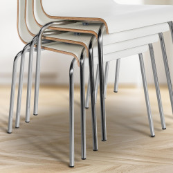 Chaise de salle à manger Gahanna blanche