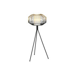 Lampadaire DKD Home Decor Noir Doré Fer 50 W 220 V 39 x 39 x 103 cm