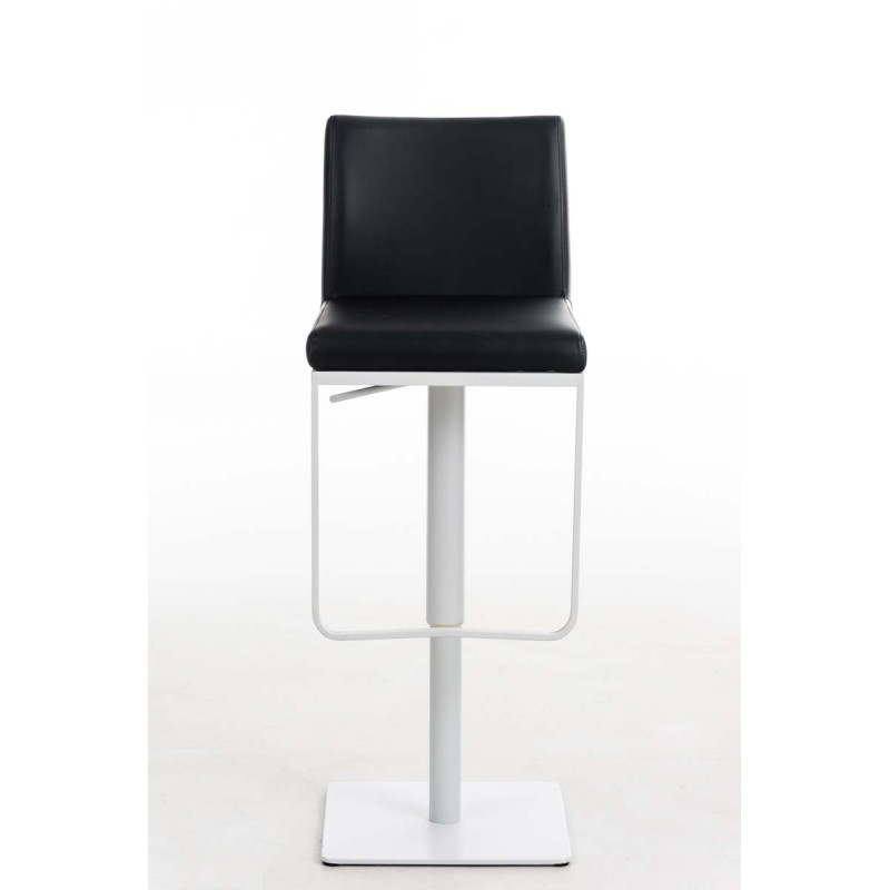 Tabouret de bar Panama W en cuir artificiel noir