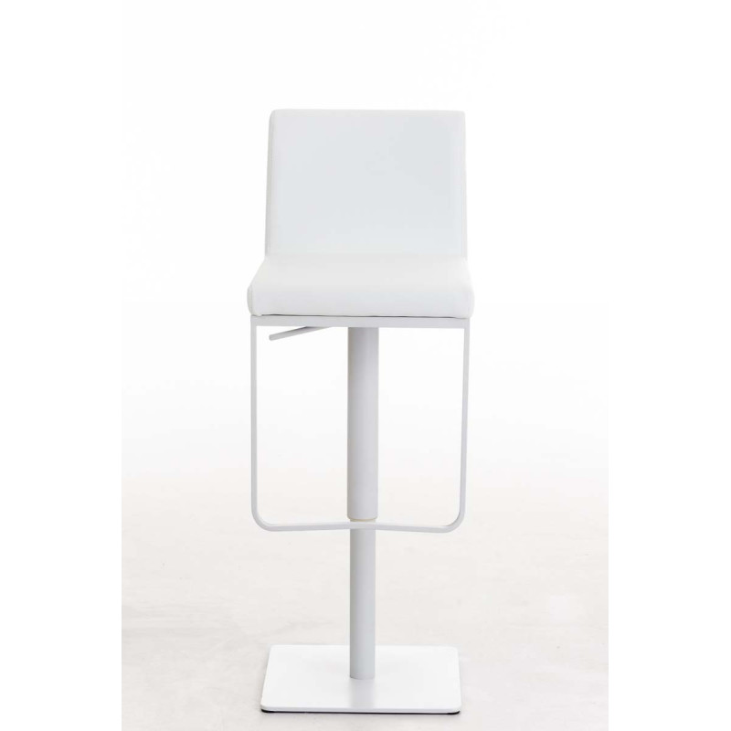 Tabouret de bar Panama W en cuir artificiel blanc