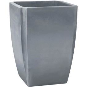 EDA Bac a Arbustes Vase Haut PALMEA 65 L - Double Paroi - Réserve d'Eau Intégrée - 47 x 47 x 65 cm - Gris