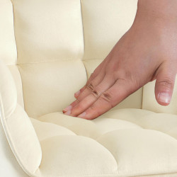 Chaise Tirana velours crème