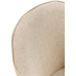 Lot de 2 chaises de salle à manger Boise tissu taupe