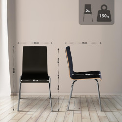 Chaise de salle à manger Gahanna noire