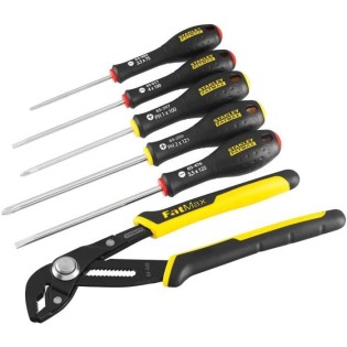 Jeu de 6 Outils - - STANLEY FATMAX - FMHT0-62639 - Pince Multiprise a Verrouillage 250 mm + Tournevis Electricien + Phillips