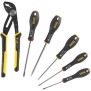 Jeu de 6 Outils - - STANLEY FATMAX - FMHT0-62639 - Pince Multiprise a Verrouillage 250 mm + Tournevis Electricien + Phillips