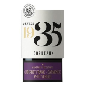 Dépuis 1935 Tricepage Cabernet Franc Petit Verdot Carmenere AOP Bordeaux - vin Rouge