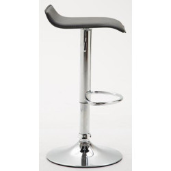 Lot de 2 tabourets de bar Dyn V2 en similicuir chromé noir