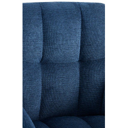 Chaise de salle à manger Jonah en tissu bleu foncé